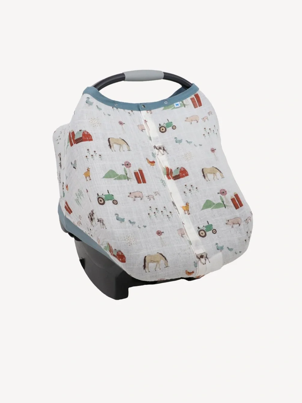Little Unicorn Cotton Muslin Seat Canopy Farmyard print
